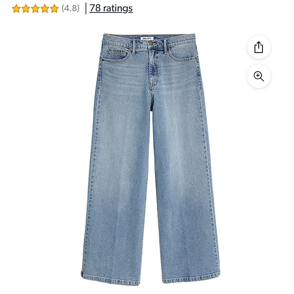 Nine West Light Blue Wide-Leg Jeans